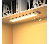 OUILA Under Cabinet Kitchen Lights Rechargeable, 23cm [2 Pack] Motion Sensor Lights Indoor Stepless Dimming 1000mAh Magnetic for Closet Garage Cupboard, 3000K