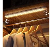 OUILA Under Cupboard Kitchen Lights, 43cm 2500mAh 1 Pack Rechargeable Wireless Motion Sensor Lights Magnetic Night Light for Stairs, Sideboard, Garderobe, Hallway, Kitchen, Toilet, 3000K