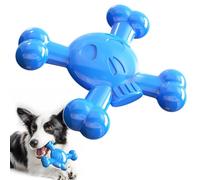 Ouilter Puppy Teething Toys, Skull-Shaped Dog Toy for Small Dogs, Puppy Chew Toys with Bacon Flavor, Dog Toys for Small Dogs, Blue