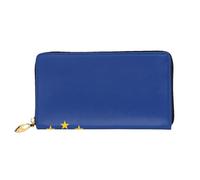 OUInbvv Flag of Cape Verde Handheld Wallet with Metal Zipper Passbook and Check Holder Soft Lightweight Design Compartments