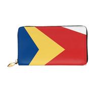OUInbvv Flag of Seychelles Handheld Wallet with Metal Zipper Passbook and Check Holder Soft Lightweight Design Compartments