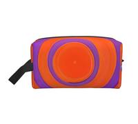 OUInbvv Orange circle centre Large Capacity Travel Toiletry Bag Portable Storage for Daily, Study, Fitness and Travel