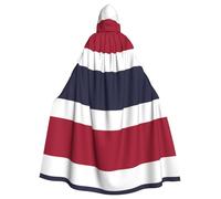 OUInbvv Thailand Flag Adult Hooded Cape With Full Width Print Perfect For Masquerade Carnival And Theme Parties