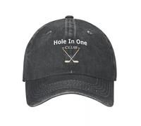 OUINCIIC Hole in One Club Golf Gift for Golfers Golf Day Baseball Caps Washed Denim Hats Casquette Streetwear Baseball Cowboy Hat