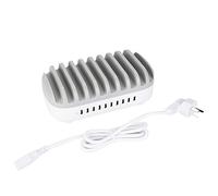 Ouitble 10 Port USB Charger Station 5V2.4A * 20 120W Multi-level Protections USB Charging Station with Holder for Phone Tablets