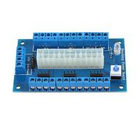 Ouitble 24 20Pin ATX Power Supply Breakout Board Module Adapter Durable Computer PC Power Board with Lock Button Switch for DIY PC Builders and Tech Enthusiasts