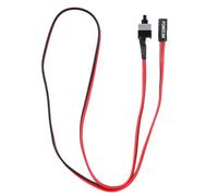 Ouitble 2Pin ATX Computer Chassis Power Button Jumper Switch Durable Replacement for PC Motherboard Power Reset Cable ABS Material Red Black Wires 50cm Length