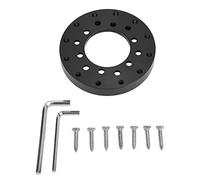 Ouitble 73mm Steering Wheel Adapter Plate Aluminum Alloy Socket Ring for G25 G27 for Sparco Racing Game Simulation Durable Black 73mm