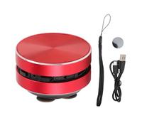 Ouitble Bluetooth Bone Conduction Speaker Wireless Stereo Bass Portable Small Speaker with Suction Cup for Bathroom Outdoor Aluminum Alloy (Red)
