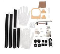 Ouitble DIY Open Frame ITX Computer Case Aluminum Alloy Chassis with Excellent Heat Dissipation for PC Builders Black S Size 315x210x154mm