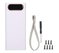 Ouitble DIY Power Bank Kit High Capacity Portable Battery Charger Case with LCD Display Dual USB Output and Type C Input for Smartphones and Tablets ABS Material 16 Slots (White)