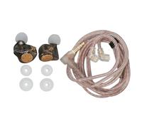 Ouitble EDX PRO HiFi Earphones Stereo Lossless Sound Wired Earbuds Bass Ergonomic Design for Stage Performance Travel Resin Inlaid Metal Lightweight Cavity (Transparent Black)