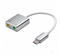 Ouitble External Sound Card Aluminum Alloy USB Type C 7.1 Channel No Drive Stereo Audio Adapter Plug and Play for Laptop PC Mobile Phone Tablet