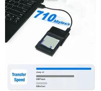 Ouitble Game Card Burner Reader High Speed USB ROM Backup Tool for GB GBC Cartridges with Type C Data Cable Black ABS Compact Size