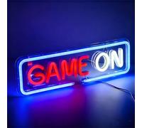 Ouitble Game on Neon Sign Dimmable LED Neon Wall Light Signs with USB Powered for Gamer, Gaming Neon Light for Game Room Competition Zone Bedroom Wall Decor