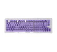 Ouitble Keyboard Keycaps PBT Translucent OEM Height 114 Key Two Color Injection Light Transmitting Mechanical Keyboard Keycap Set for Custom Gaming Typing Enthusiasts (mini purple)