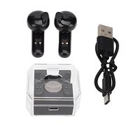 Ouitble Language Translator Earbuds Bluetooth 5.3 Wireless Translator Earphones with 144 Languages Real Time Translation for Travel Business Music Calling Transparent Shell Power D (Black)