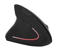 Ouitble Left Handed Ergonomic Wireless Optical Mouse 2.4GHz Vertical Comfort Grip Adjustable DPI 6 Programmable Buttons for PC Laptop Computer Black Big Size
