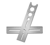 Ouitble Marble Punching Tool Tile Hole Locator, 400mm Accurate Measuring Portable Stainless Steel Universal Marble Punching Tool for Ceramic Tile and Woodworking Projects