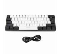 Ouitble Mini RGB Keyboard LED Backlight 61 Keys Ergonomic Mechanical Feeling Wired Gaming Keyboard for Business Professionals and Gamers ABS Black 288.5 x 101 x 34mm (white)
