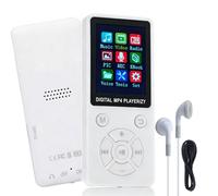 Ouitble MP3 Player/MP4 Player 64GB Bluetooth 5.0 HiFi MP3 Music Player, 1.8-inch LCD Screen with Loudspeaker Video E-book Photo Viewer Headphones Supports Up to 128GB (White)
