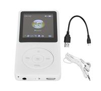 Ouitble MP4 Player Portable Ultra Thin 1.8 Inch LCD Media Music Player with 32GB Memory Support for Students Gym Workouts ABS Material (White)