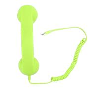 Ouitble Retro Telephone Professional 3.5mm Plug Radiation Proof Wired Cellphone Handset for Smartphone PC ABS Material 9 Feet Coiled Cord (Green)