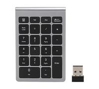 Ouitble RF304 22 Keys Numeric Keypad Wireless Mini Keyboard USB 2.4G Ergonomic Design for Linux Vista 7/8/10 Silver Black Iron Grey Rose Gold (Iron Gray)