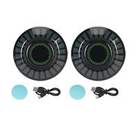 Ouitble RGB Pickup Ambient Lamp Music LED Rhythm Light 32 Bits Color Changing App Control Magnetic Sound Activated Lighting for Car Home Decor Party Stage Bar KTV ABS 60x60x20mm 2p