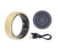 Ouitble Smart Health Ring Sleep Tracking Body Temperature Monitoring Step Counting with Charging Base (Size 9(ID 18.9mm / 0.74in C 59.5mm / 2.34in) 16mAh)