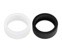 Ouitble Smart Ring Silicone Cover Protector Premium Lightweight Skin Friendly Elastic Case for Smart Rings 2Pcs Black and White (S)