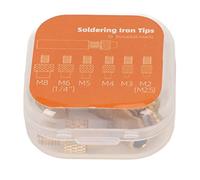 Ouitble Soldering Tips Heat Set Insert Tips Universal 936 Soldering Iron Head Brass Material for 3D Printer Parts M2 M2.5 M3 M4 M5 M6 1/4 Inch M8 Threaded Inserts