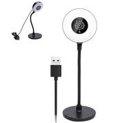 Ouitble Streaming Webcam 5MP USB Web Cam TOF Auto Focus with Fill Light Built in Mic AF Touch Control Bendable Rod for PC Online Learning Streaming