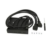 Ouitble USB 3.0 Front Panel 4 Ports High Speed Anti Interference Stable Transmission Hot Plug 3.5 Inch Computer Case Accessory for PC Builders and Upgraders Iron Material 102 x 94