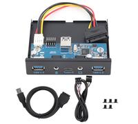 Ouitble USB 3.1 Front Panel with Type C Port High Speed 5Gbps Data Transfer Sandblasted Metal Frame for PC Case Floppy Drive Bay Plated Gold Plated 10.1 x 9.5 x 2.6cm