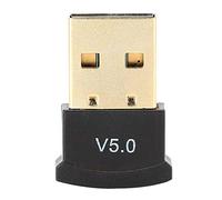 Ouitble USB Bluetooth 5.0 Adapter Wireless Audio Low Energy Dual Mode Transmission for Computer TV Laptop ABS Metal Black 1PCS