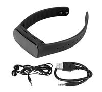 Ouitble Voice Recorder Watch HD Noise Reduction Voice Activated MP3 Player Digital Recorder Wristband with Display for Meetings Lectures ABS Material 130mAh Battery (Black)