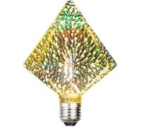 OUJIAHUI 3D Firework Bulb LED Light Vintage Bulbs, LED Bulb E27 AC 85-220V 4W G95 Retro Edison Bulb Starry Light for Holiday Christmas Decoration (Diamond/B)