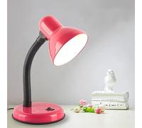 OUJIAHUI Desk Lamp, Metal Desk Lamp with Versatile Flexible Neck for Home, Office, Bedroom, Reading, Work (Pink)
