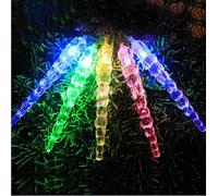 OUJIAHUI USB Icicle Fairy Lights, 1.5m 10LED USB Plastic Icicles Fairy Lighting Curtain for Garden Lawn Wedding Vacation Indoor Party Decoration (Multicolor)