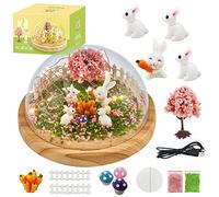 oujilet Make Your Own Night Light, Rabbit DIY Kits for Girls Creative Magic Night Light USB Upgrade Edition Bunny Toys, Arts and Crafts Lamp Project for Girls, Gifts for 4 5 6 7 8 9 10 Year Old Girl