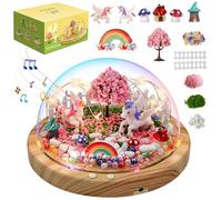 oujilet Make Your Own Night Light with Music, Unicorn DIY Kits for Girls Night Light USB Upgrade Edition Unicorn Toys, Arts and Crafts Lamp Project for 4 5 6 7 8 9 10 Year Old Girls