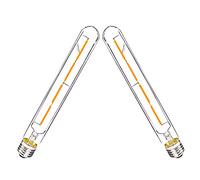 OUKAIDE E27 T30-225 4W LED Edison Bulb Vintage Light Bulb E27 Led Filament Bulb, Antique Style Retro Clear Glass Screw Lamp 400LM Non Dimmble Warm White 2700k(Pack of 2)