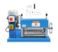 OUKANING Electric Wire Stripping Machine 10 Blades for 1.5mm-38mm Wires - Automatic Cable Stripper with 11 Channels, Wire Stripper 65ft/min High Speed, 370W Automatic Wire Stripping Tool with Emergenc