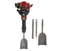 OUKANING Petrol Tree Digger 52cc 2 Stroke 1900W Petrol Tree Pit Digger Excavator Digging Machine with Flat Pickaxe Air-Cooled Digging Machine Handheld Trencher Digger Machine for Garden and Farm