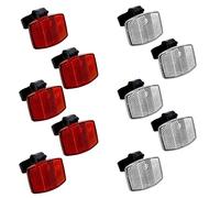 Ouken Bike Reflectors Set Bicycle Front Rear Safe Warning Light Reflector Cycling Accessories for Handlebar Saddle 10pcs