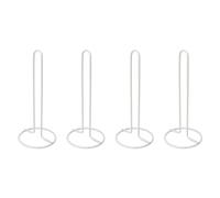 OUKENS Disc Cone Holders, 4 Pcs White Iron Football Cone Holder Agility Soccer Cones Holder Sports Marker Carrier for Football Training Agility Training Reaction Training