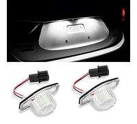 OUKENS License Plate Light, 2pcs 18 LED Left Right Car License Plate Light Lamp Assembly Replacement for Honda Fit/Jazz
