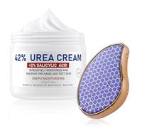 OUKEYA 42% Urea + 2% Salicylic Acid Cream with Foot File, Cracked Heel & Dry Skin Repair, Deep Hydration, Callus Remover & Skin Softener, Hand & Foot Moisturiser for Women & Men, Maximum Strength