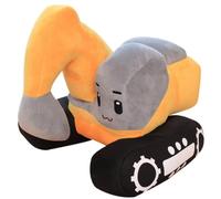 OUKEYI 10" /25cmExcavator Plush Toy, Soft Excavator Stuffed Truck Construction Toy,for Children's Birthday, Christmas, Party Gifts (Yellow)